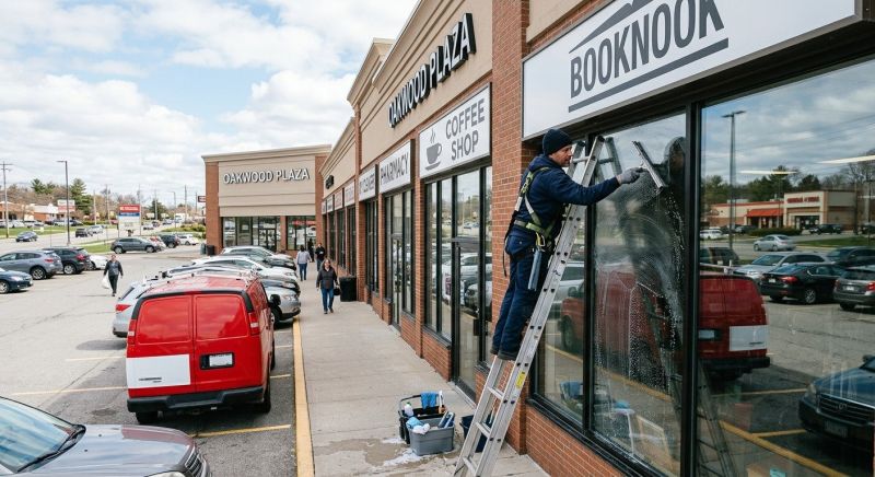 Strip Mall Window Cleaning in Newark, DE